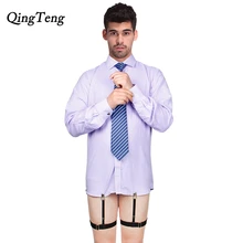 Мужская рубашка для хранения подвязки эластичные нейлоновые регулируемые подтяжки держатели твердый переплет бренд оставаться Crease-водоотталкивающий ремень стиль подтяжки