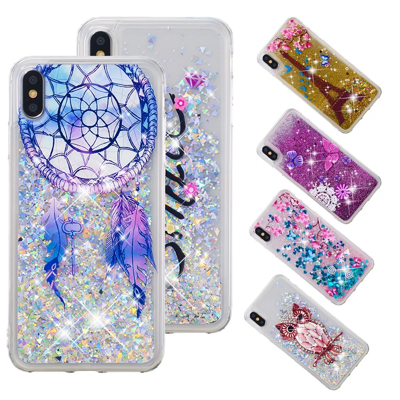 Luxury Bling Soft TPU Cover For Samsung A5 A6 A7 A8 J4 J5 J6 2018 Dynamic S9 S10 Liquid Quicksand Case |