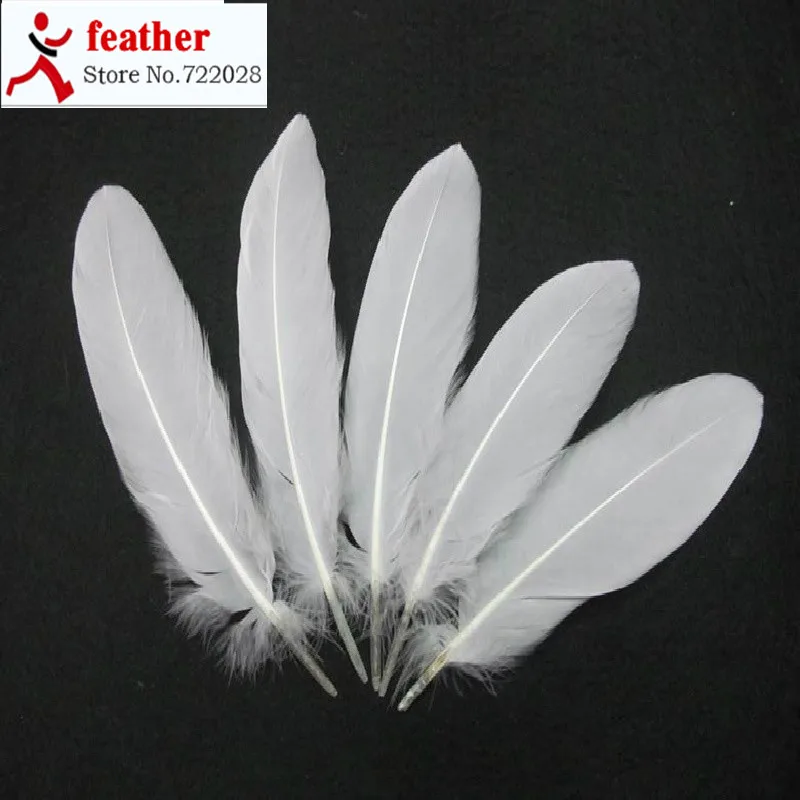

white feathers goose feathers 500 pcs 15-20 cm / 6 to 8 inches diy nature wedding decoration feather