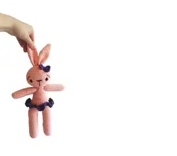 Вязаные игрушки амигуруми погремушки Кукла Кролик Номер модели SBY0025