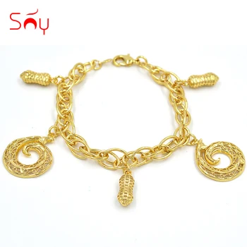 

Sunny Jewelry Fashion Bracelet Charms Trendy Jewelry 2019 For Women High Quality Copper Round Peanut For Party Daily Wear Gift