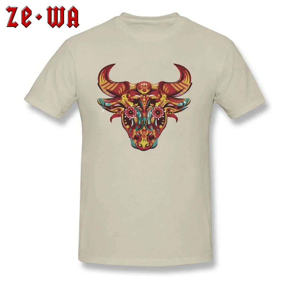 DesignFunny Short Sleeve Tops T Shirt Summer Fall Latest Round Neck Cotton Tops Shirts Men Tshirts cow printingyy  cow printingyy beige
