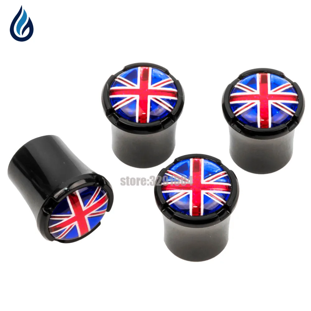 British Flag Car Universal Wheel Tire Valve Caps Cover For Land Rover