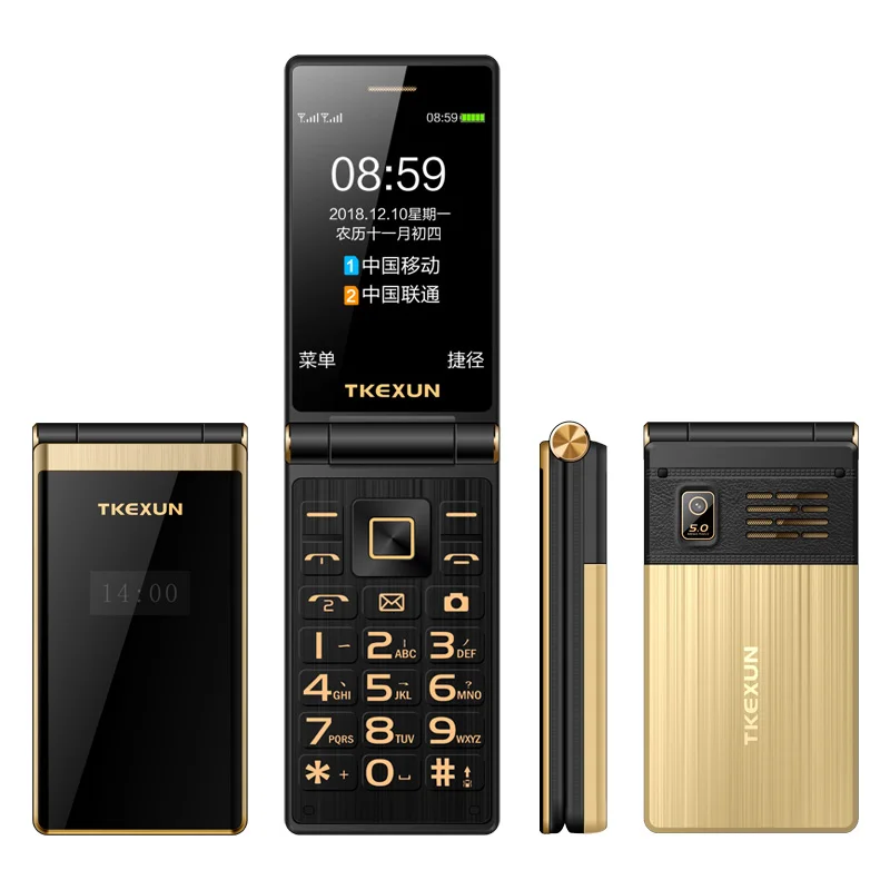 Slim Flip 3G WCDMA Touch Display Senior Cellphone