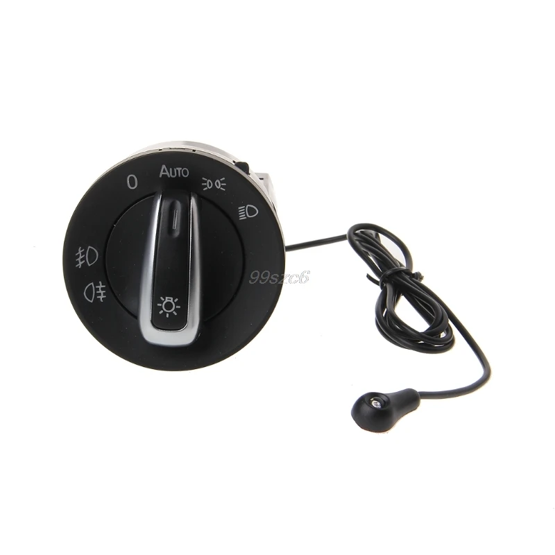 Headlight Switch Compatible for Golf 4 Jetta MK4 B5 Chrome Switch Plug Headling Fog Lamp Switch On Off Accessories Inner Headlamp Button