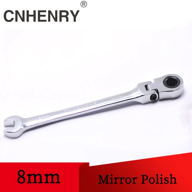 

8mm Flexible Head Ratchet Wrench Key Ratchet Spanner Chromed Wrench Universal Key Hand Tools for Car Repair Tools