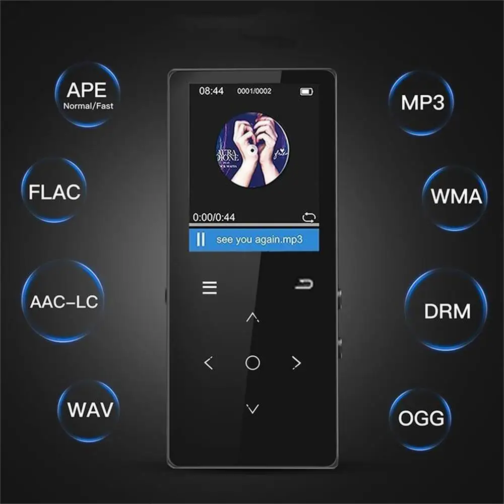 16 Гб HiFi Bluetooth MP3 музыкальный плеер ультратонкий Высококачественный встроенный