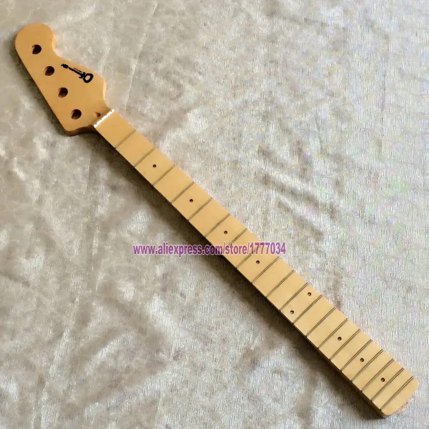 

Free Shipping Top Quality China Replica Musical Instrument All Maple Bass Guitar Neck With Green LED Light
