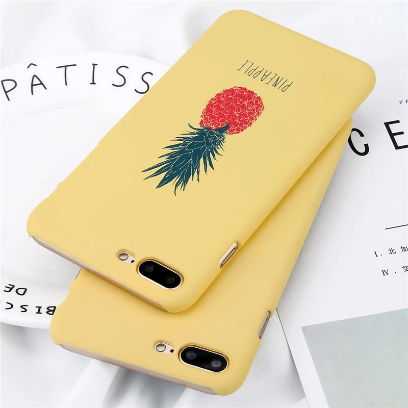 Moskado мультфильм ананас для iPhone 8 7 6s 5 5S SE чехол телефона ультра тонкий жесткий ПК