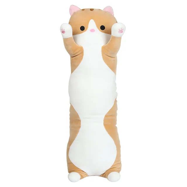 70CM orange soft cute Plush long Cat Doll Pillow Cushion Stuffed