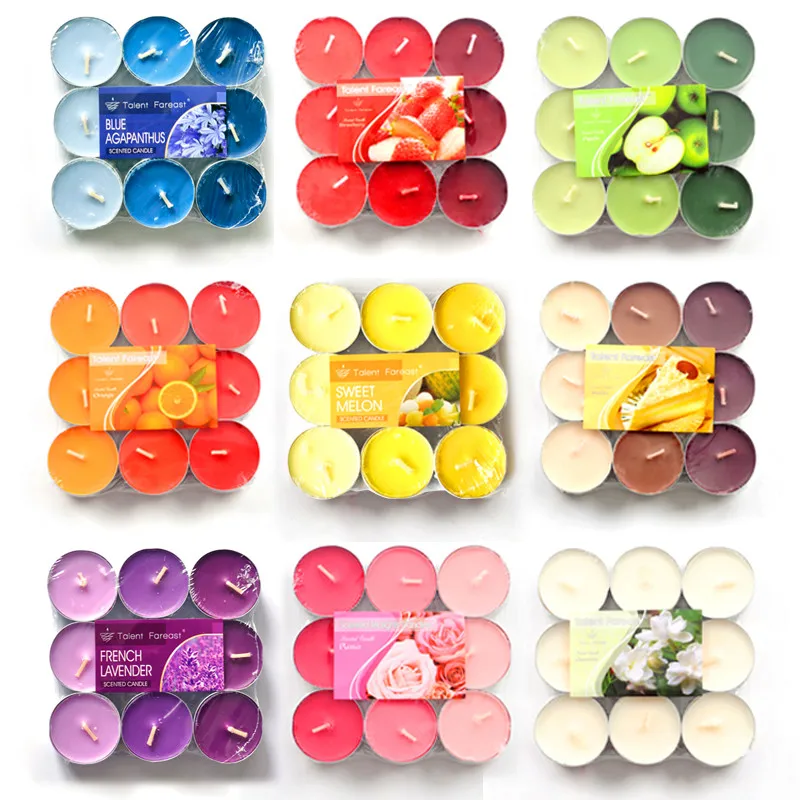 9 pcs Bar candle wedding party scented tea flavor candles Burning time