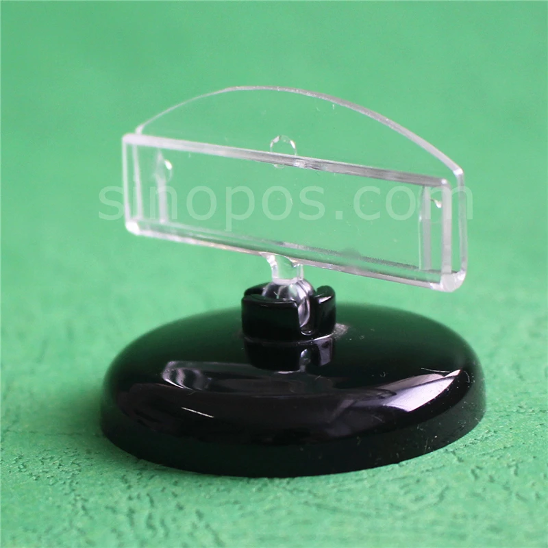 Table Number Holder 5cm, Round Base Plastic Place Card Clip Desk Sign