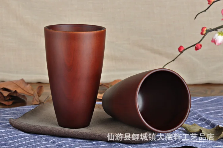 Деревянные столовые приборы с японским рисунком, китайский пихтовый стаканчик для воды, Натуральный Деревянный стаканчик для чая, антиглажка, деревянный стаканчик от производителя
