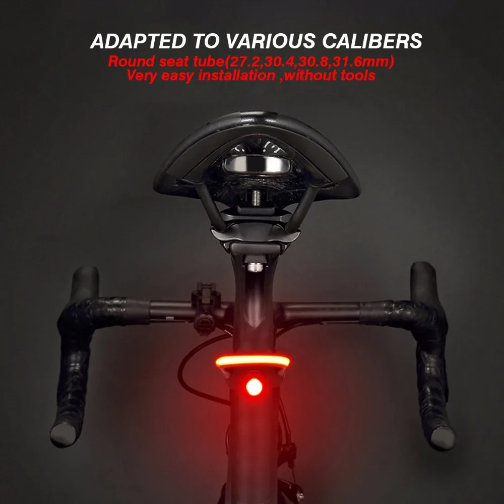 

FETESNICE 270 Degree Waterproof Curved Bike Taillight,Small & Rugged Rear Bicycle Light bike taillight