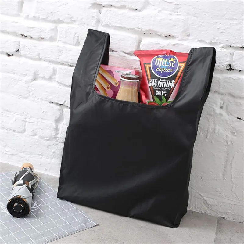 wholesale 500 pcs/lot nylon polyester Reusable foldable Shopping bags