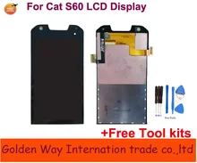 Angcoucoux For Caterpillar Cat S60 Smartphone LCD Display + Touch Screen Glass Digitizer Assembly Replacement Parts+ Free tools