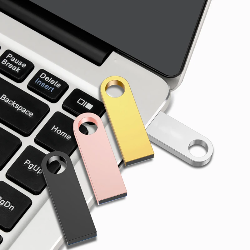 Модный водонепроницаемый USB флэш-накопитель 64 ГБ 32 128 Флешка 16 8 2 0 металлический