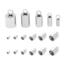 20 шт несколько вариантов нержавеющая сталь Концевая крышка s для кожаного шнура ожерелье браслет кисточка колпачок разъемы для DIY ювелирных изделий