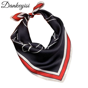

DANKEYISI Pure Silk Small Scarf Soft Hair Tie Band Decorative Multifunctional Head Scarf Multicolor Deer Print Kerchief Neck