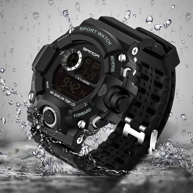 SANDA Brand Watch Men Military Sports Watches Fashion Silicone Waterproof LED Di SANDA Brand Watch Men Military Sports Watches Fashion Silicone Waterproof LED Di