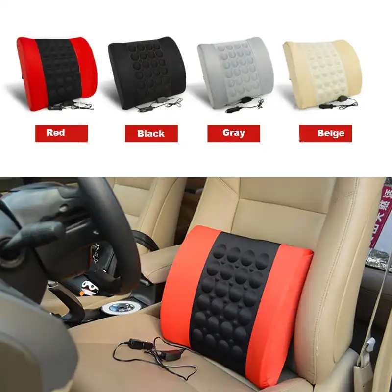 New Masaj Araba Bel Yastigi Oto Koltuk Geri Destegi Ergonomik Ofis Emniyet Kemeri Minderleri Yaz Hava Yastigi Stres Rahatlatici Aliexpress