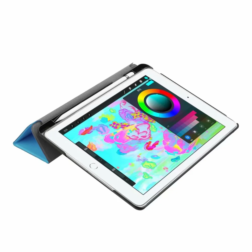 Чехол для iPad 9 7 2018 Магнитный PU кожаный чехол умный Apple дюймов 3 папки держатель