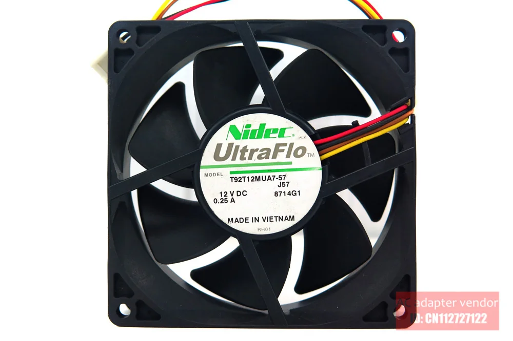 Nidec UltraFlo 9025 0.25A T92T12MUA7-57 бесшумный вентилятор охлаждения