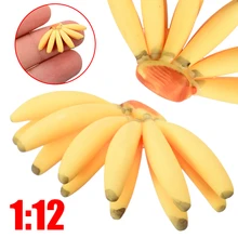 5 шт./компл. миниатюрный Еда принтом в виде бананов для 1:12 кукольный домик миниатюра брошь “гроздь типа" банан "Кухня Еда фрукты аксессуары декора