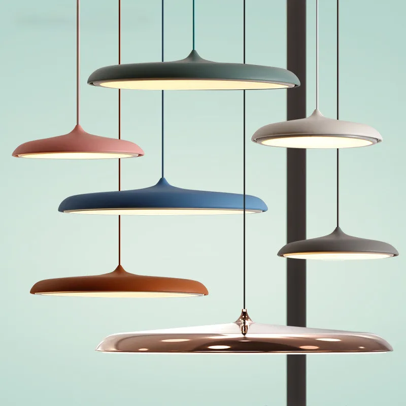 

Nordic Loft Macaron Pendant Light Post-modern Romantic Restaurant Bar Lamp Denmark Creative Bar Saucer Lamp Free Shipping
