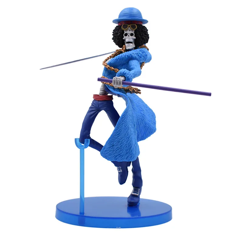 

7" 17.5 cm Anime One Piece New 20th Anniversary Brook Skull PVC Action Figure Doll Collectible Model Toy Gift For Children