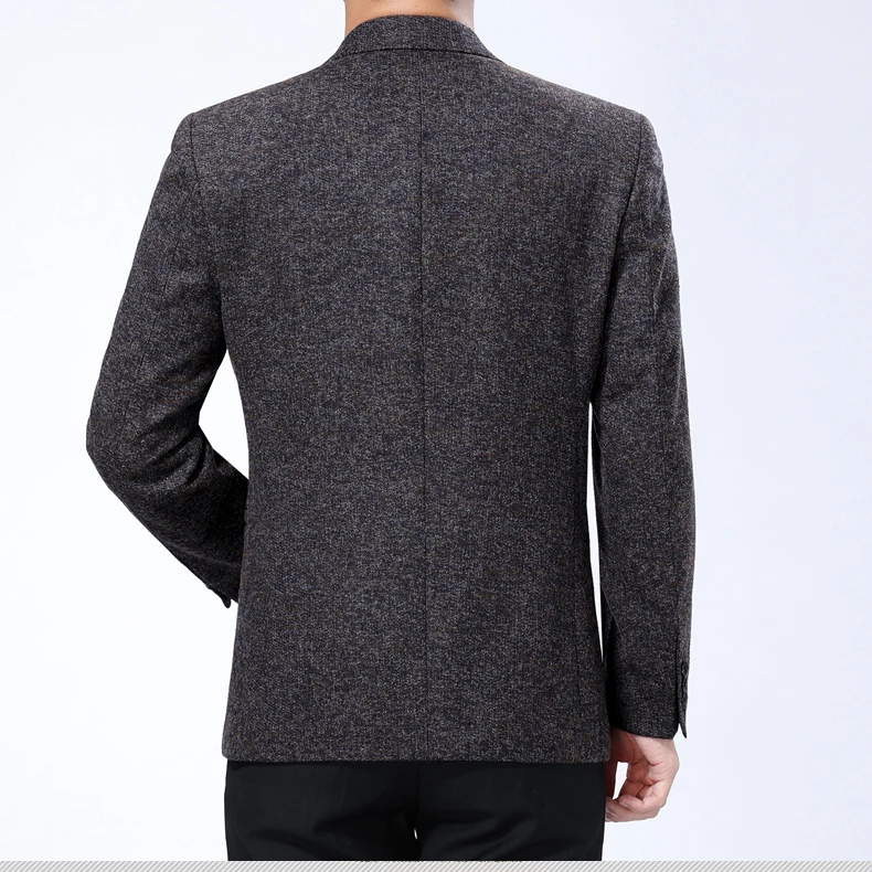 WAEOLSA Men Slim Fit Blazers Woollen Blend Suit Jackets Man  Wool Blazer Hombre Gray Coffee Color Suit Coat Male Costumes et Blazers (6)