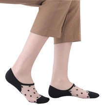 5 пар = 10 штук,, новые женские носки, хлопковые дышащие тонкие носки в горошек, дышащие, невидимые, носки-лодочки