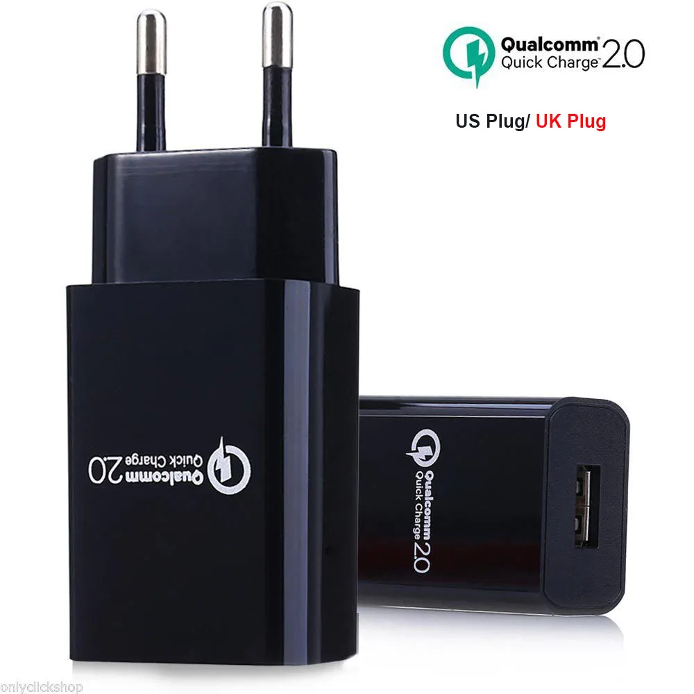 Best Quick Charge QC 2.0 Desktop USB Wall Charger EU US Plug
