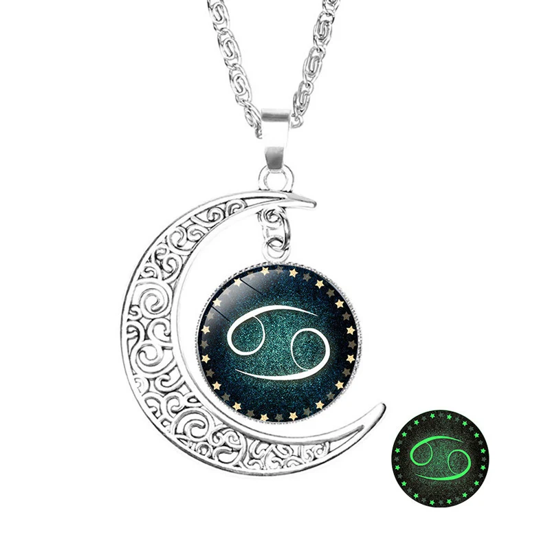 NIUYITID Horoscope Astrology Zodiac Necklaces & Pendants Men Women 12 Constellation Necklace Celestial Moon Keepsake Jewelry  (7)