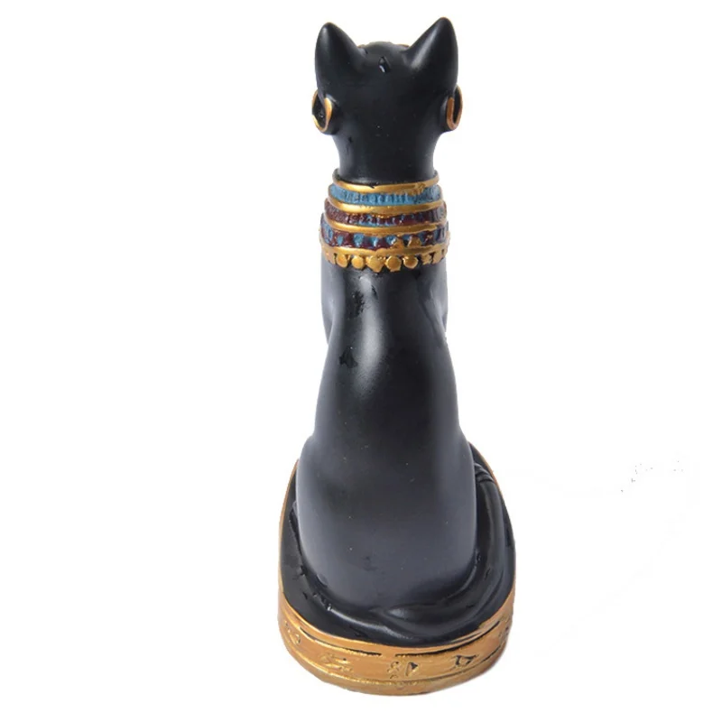 2x Ancient Egypt Style Egyptian Mau Sandstone Statue Carved Figurine Decor