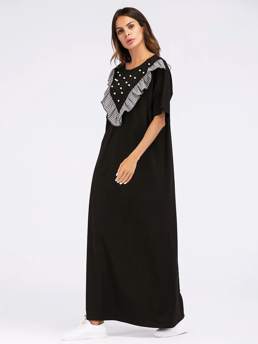 Жемчуг Бисер Повседневное Летнее Длинное Платье Новинки для женщин модная
