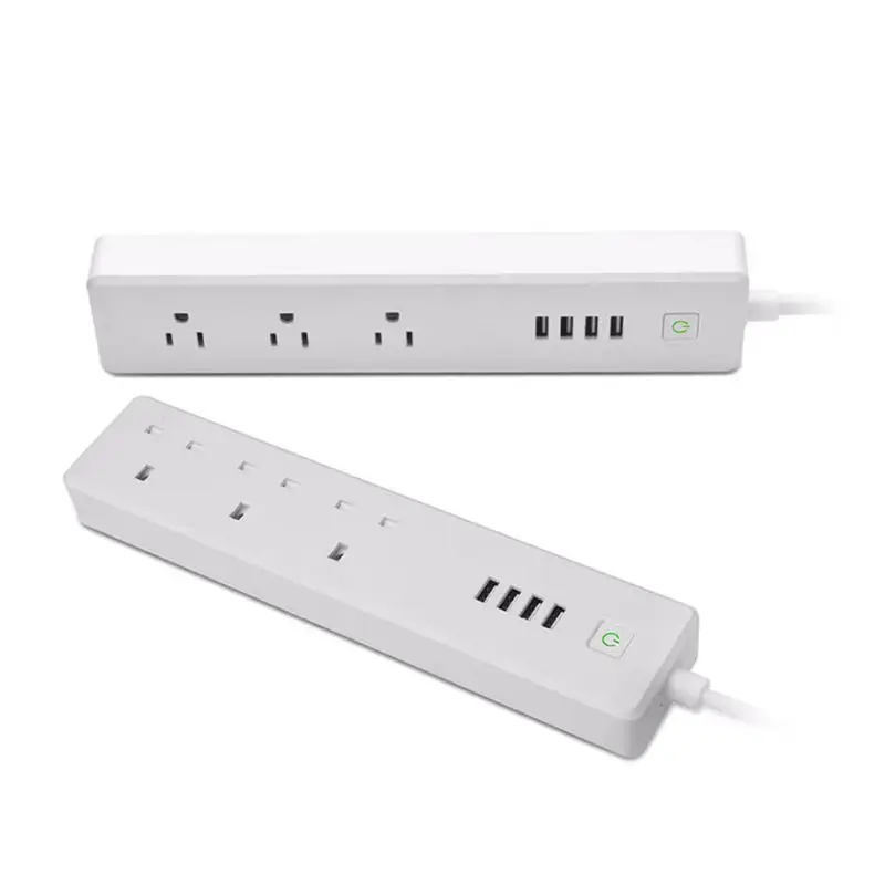 

`1PC Smart Socket WiFi Wireless Remote Control US Plugs USB Ports Timer Switch Energy Saving Distance Operate White Color