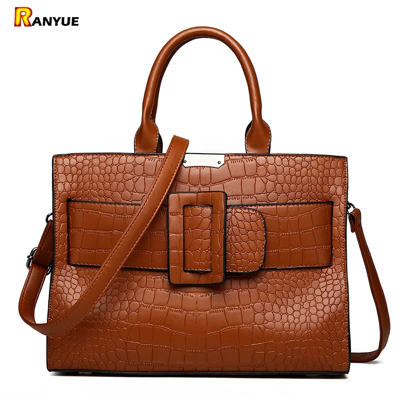 

Crocodile Bags Women Handbags 2018 Famous Brand Luxury Designer High Quality Pu Tote Bag Ladies Leather Shoulder Hand Bags Mujer
