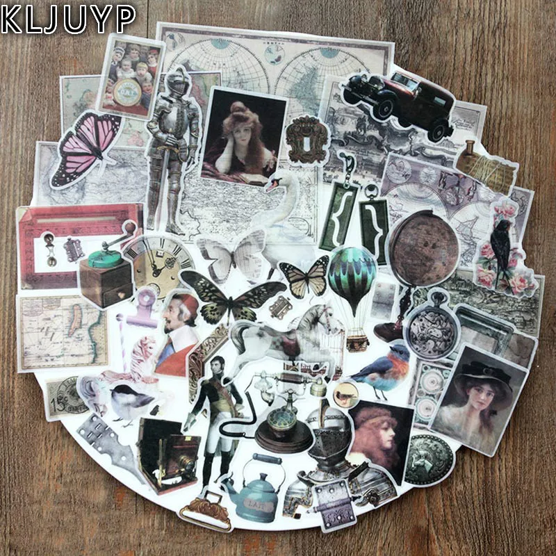

KLJUYP 55pcs Retro Style Colorful Cardstock Die Cuts for Scrapbooking/Card Making/Journaling Project DIY Craft