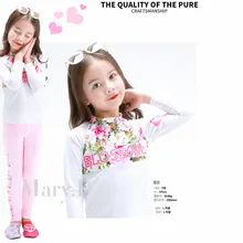 Детский купальник для девочек; коллекция года; купальный костюм для девочек; детские штаны с длинными рукавами для мальчиков и девочек; средний размер; сохнущие костюмы с животными