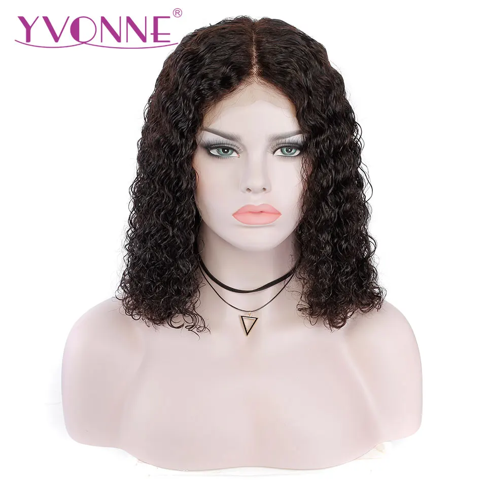 YVONNE Brazilian Curly Short BOB Lace Front Wigs 180 Density Virgin