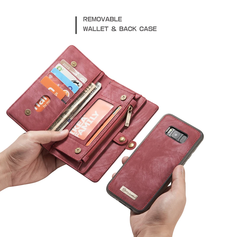 CaseMe Genuine Leather Wallet Case For Samsung font b Galaxy b font font b S8 b