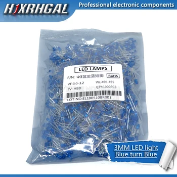 

1000pcs Blue clight-emitting diodes Blue turn Blue 3mm led new and original hjxrhgal