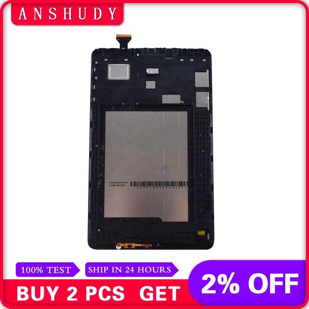 

For Samsung Galaxy Tab E 9.6 T560 T561 SM-T560 SM-T561 Full LCD Display Panel + Touch Screen Digitizer Sensor Assembly + Frame