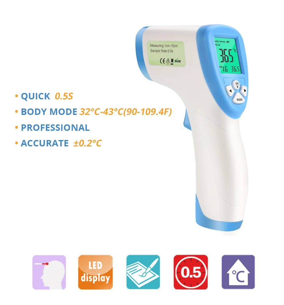 Диагностический инструмент цифровой термометр для ребенка взрослых Бесконтактный инфракрасный термометр тела Температура измерения