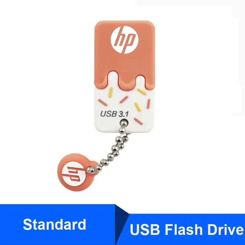 Оригинальное новое поступление hp USB флеш-накопитель 32 Гб 64 Гб 128 ГБ USB3.1 карта памяти оранжевый силиконовый флеш-накопитель плюс DJ OTG адаптер - Цвет: X778w-Or-Standard