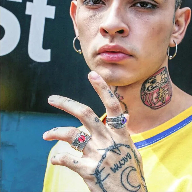 

Gothic Punk Ring Men Vintage adjustable Rings Retro Devil Evil Eye Male Ring For Women Men Party Hip hop Jewelry Anel