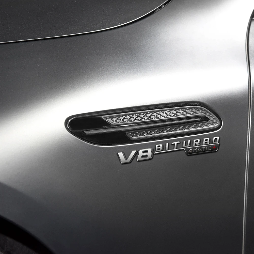 2 шт. V8 BITURBO 4matic боковое заднее крыло наклейка для Ford Fiesta ST Focus 3 Fusion Mondeo Escap