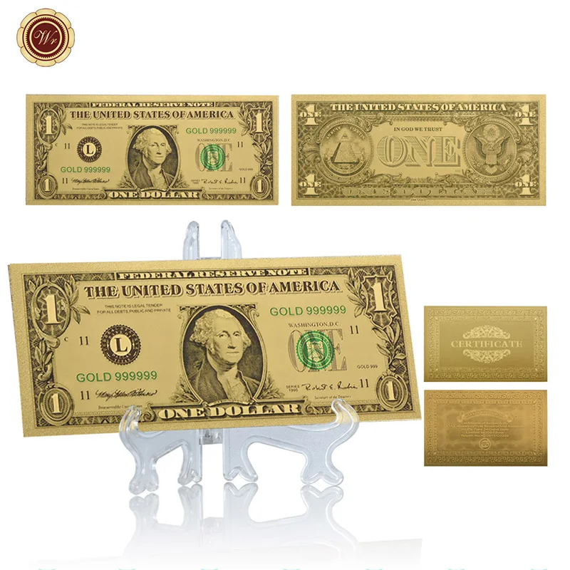 WR American Gold Plated Fake Money Quality 24k Golden Fake Money United