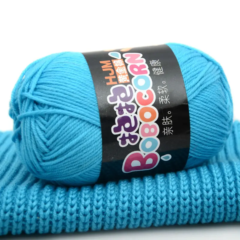 500g/Bag Four Strands Of Coarse Cotton Baby Milk Wool Yarns Scarves Hat Line Crochet Hand Knitted Yarn For Knitting Thread | Дом и сад